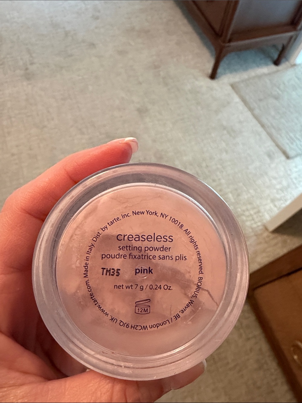 tarte Creaseless Setting Powder - Pink Translucent Finish